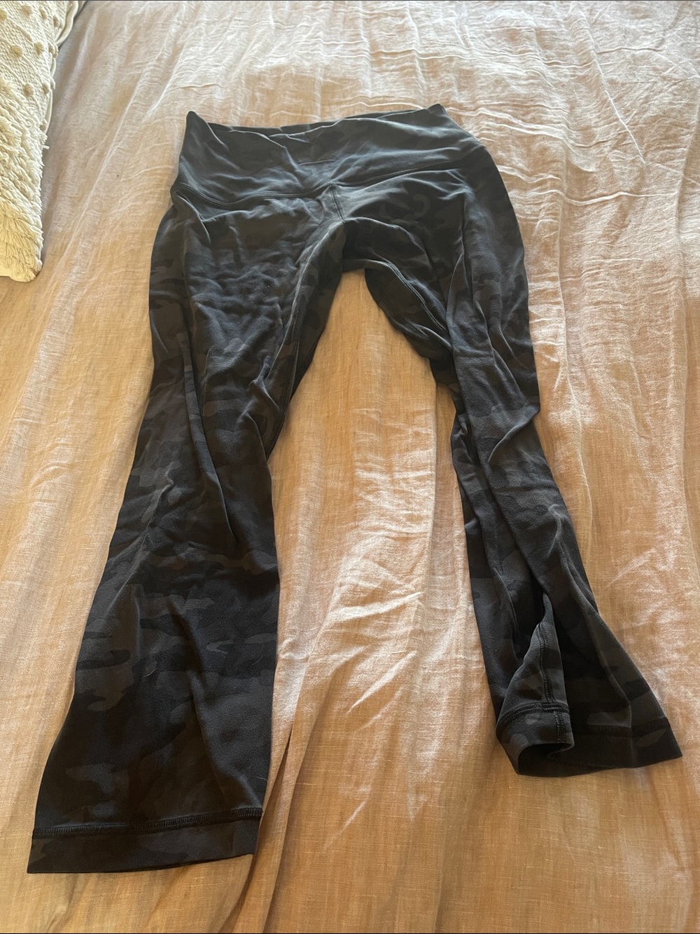 lululemon athletica Black Camo High-Rise 3/4 Leggings